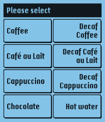Display of the coffee machine [1]
